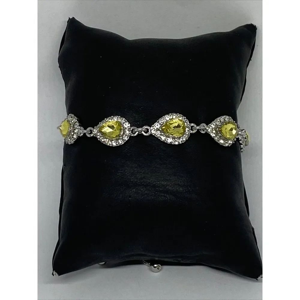 Charter Club Crystal & Stone Slider Bracelet MSRP $29.50 CP817